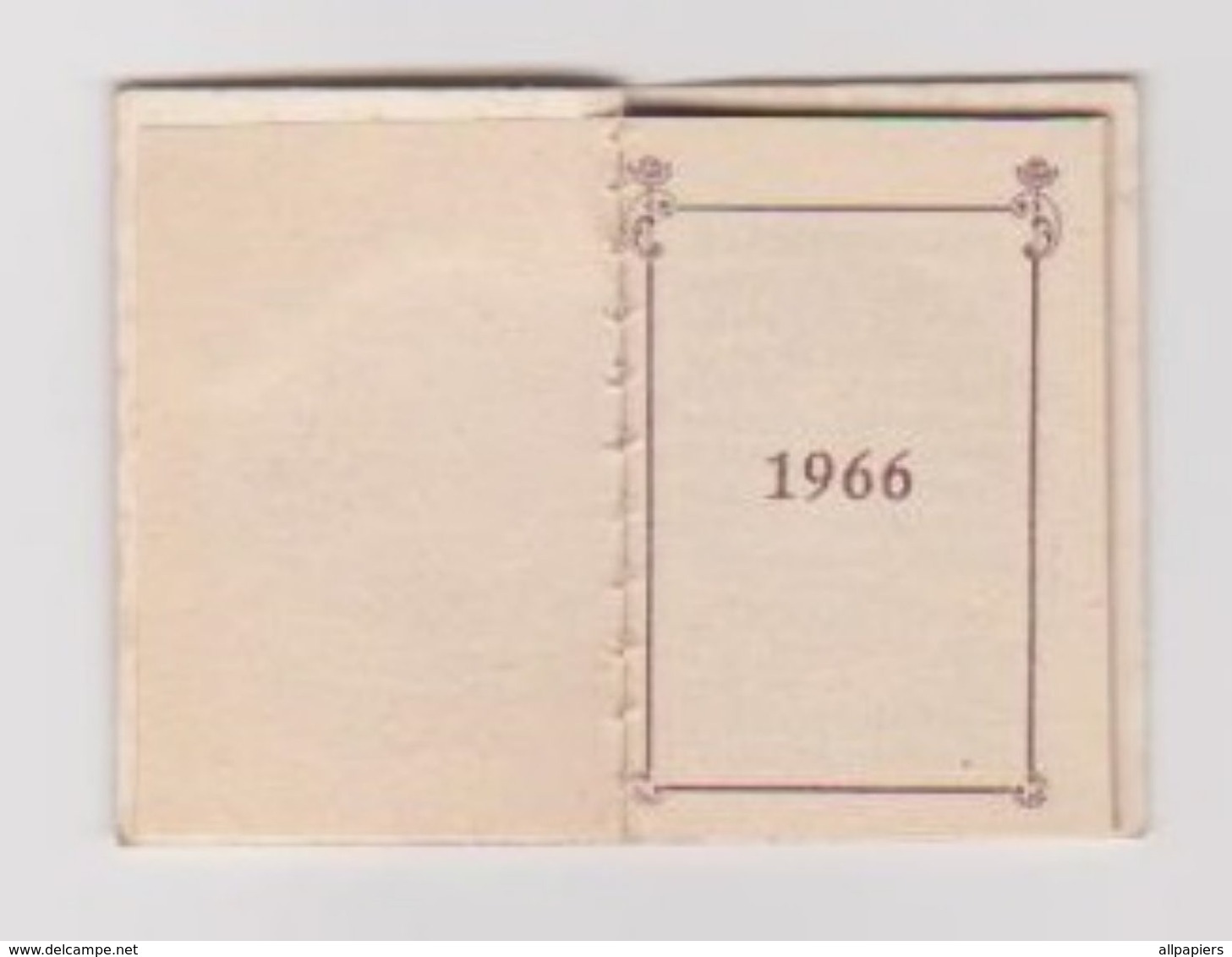 Agenda Miniature Papeterie Lefèvre Fontainebleau De 1966 - Autres & Non Classés