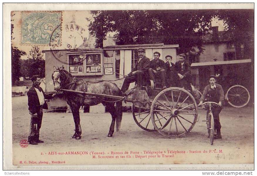 Aisy-sur-Armançon     89          Bureau De Poste M. Schouber  Départ Pour Le Travail  (voir Scan) - Autres & Non Classés