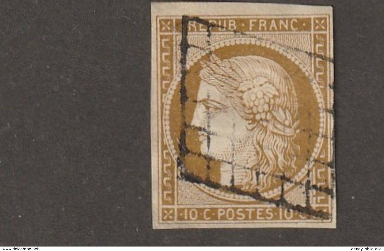France N°1 Bistre Brun  Foncé Oblitération Légére Premier Choix - 1849-1850 Cérès