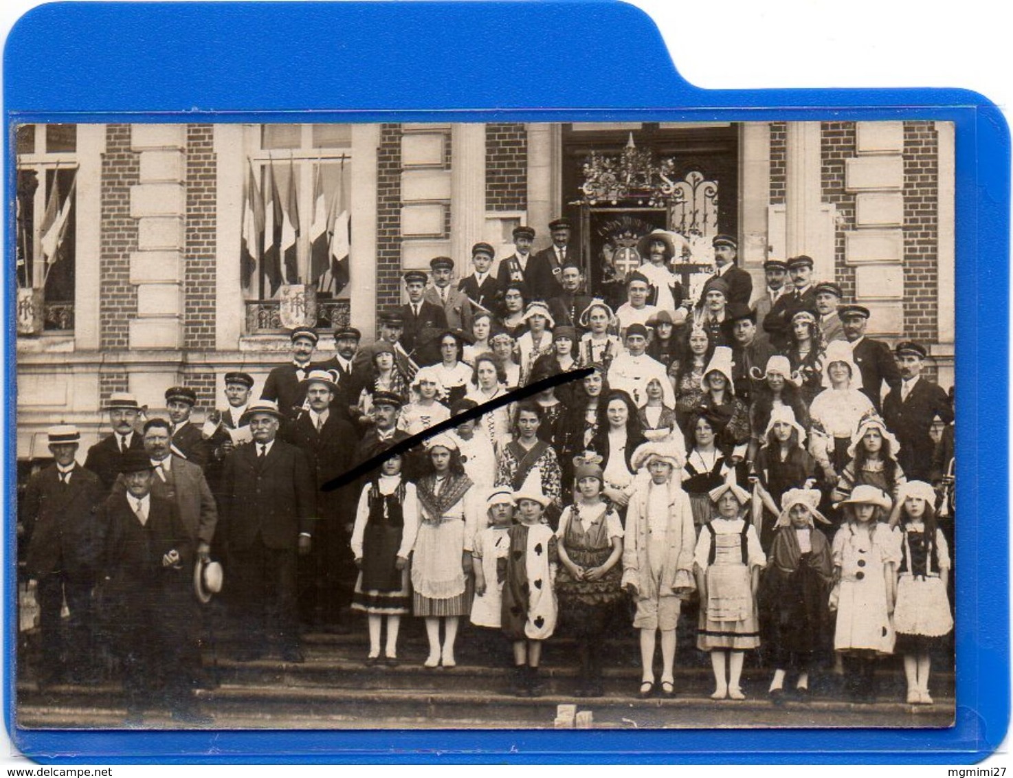 CPA 27 - BOURG-ACHARD - Carte Photo - Mairie En Fête - RARE - Other & Unclassified