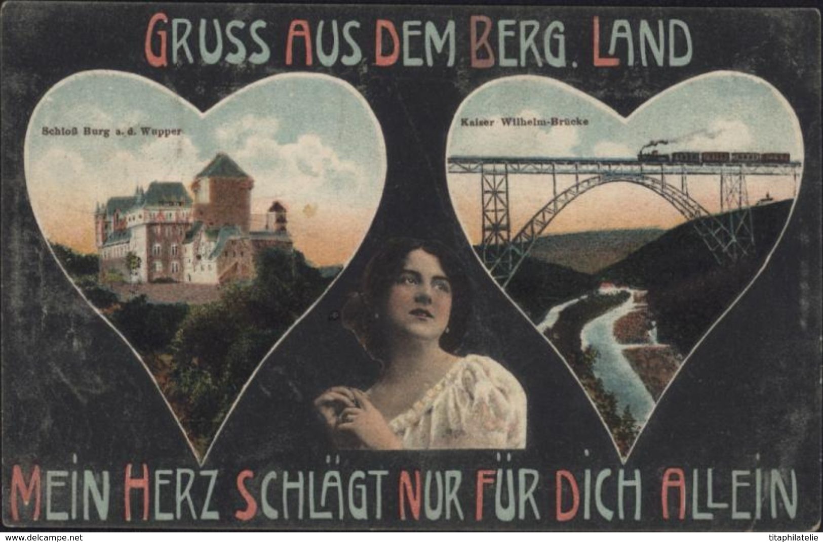 CPA Allemagne Gruss Aus Dem Berg Land Mein Herz Schlägt Nur Für Dich Allein Schloss Küppelstein Inhaber Erich Sieper - Wuppertal