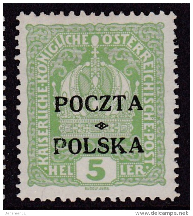 POLAND 1919 Krakow Fi 31 Mint Hinged FORGERY (stamped Falsch On Back) - Ungebraucht