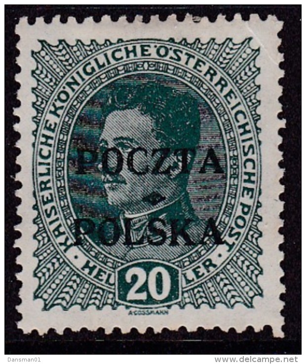 POLAND 1919 Krakow Fi 36 Mint Hinged FORGERY (stamped Falsch On Back) - Ungebraucht