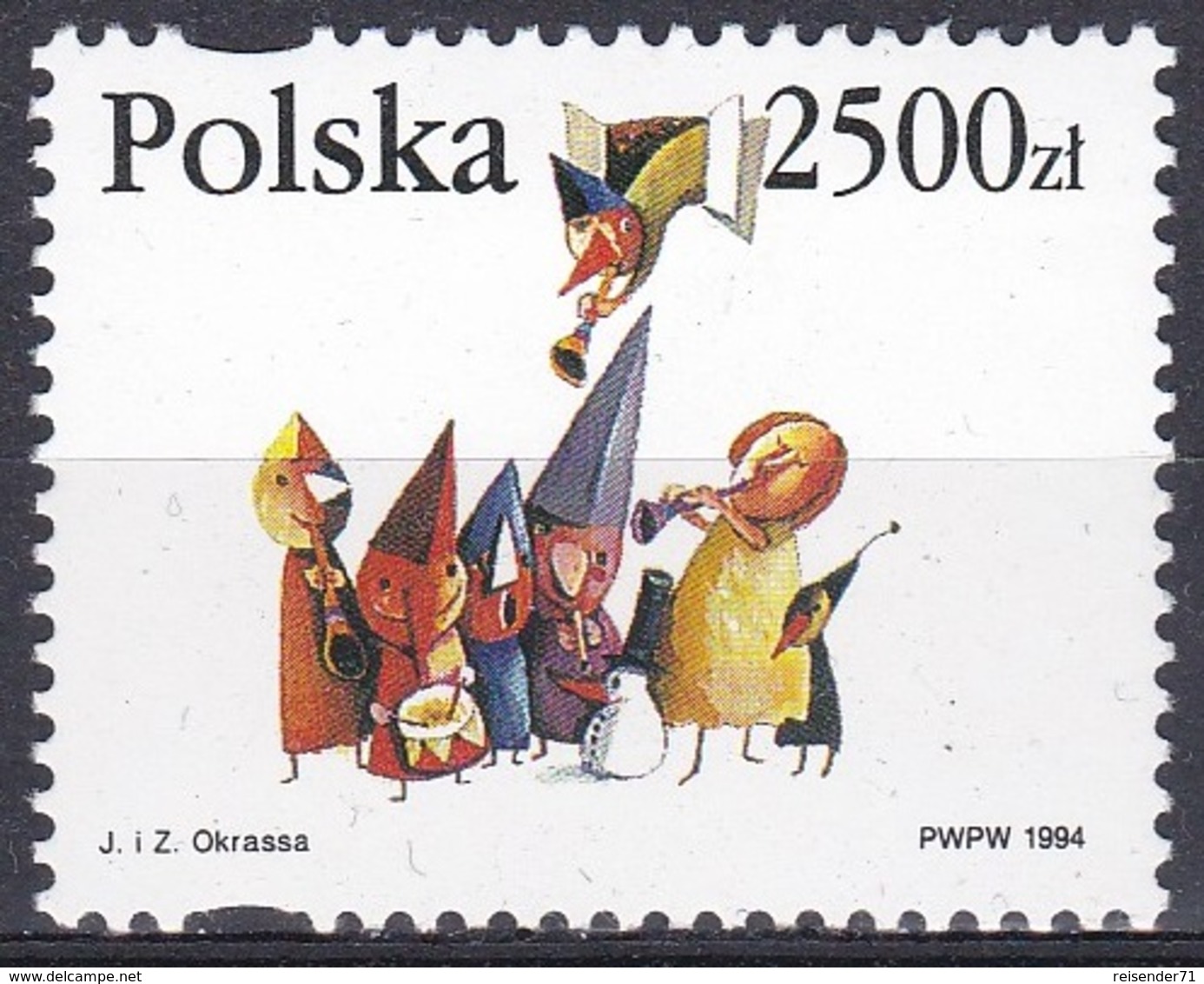 Polen Poland 1994 Religionen Christentum Weihnachten Christmas Noel Musik Music Figuren, Mi. 3516 ** - Ungebraucht