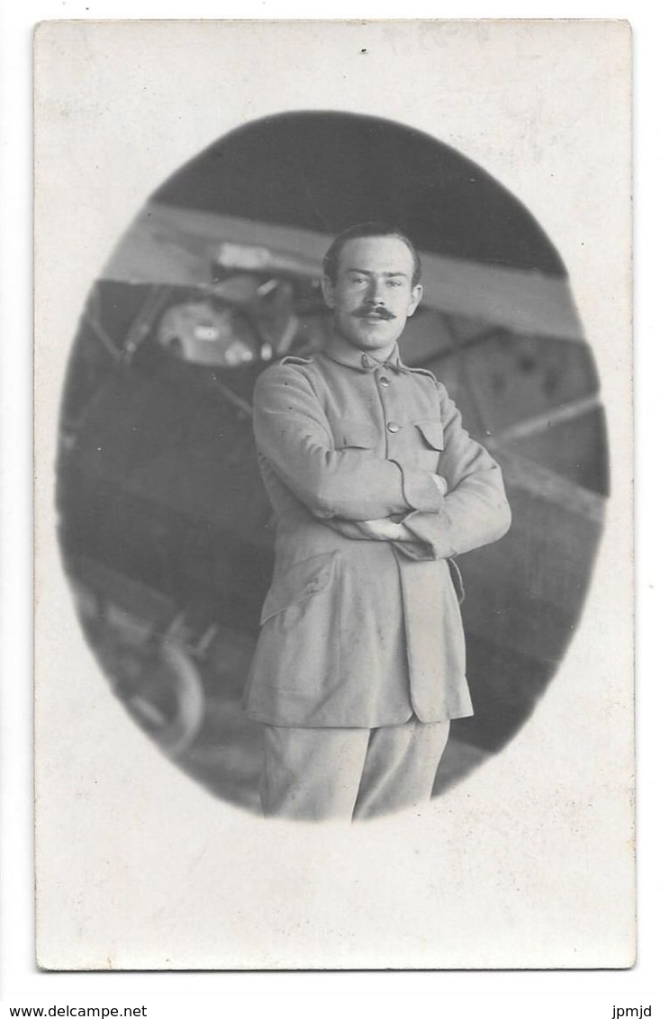 Carte Photo Sans Légende: Homme Aviateur - à Identifier - Photographie