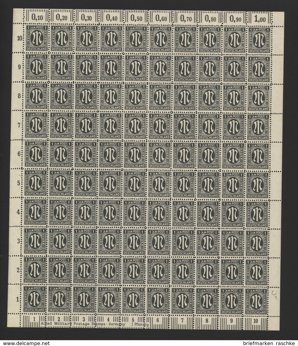 Am-Post-Bogen,16Cz,BT.9,mit III,X,XIII,xx (M7) - Sonstige & Ohne Zuordnung