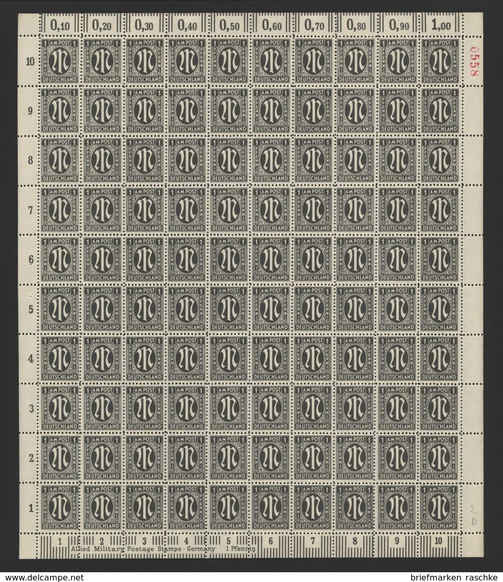 Am-Post-Bogen,16Bz,BT.2,mit IV,VII,XI,gefaltetxx (M7) - Sonstige & Ohne Zuordnung