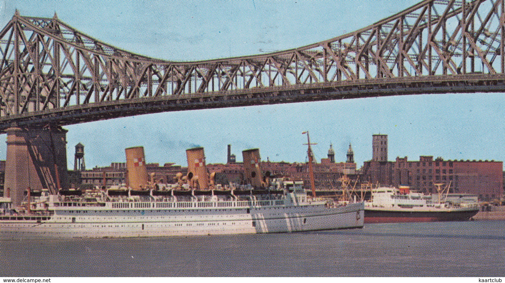 Montreal: Jacques Cartier Bridge - Ocean Liner 'Empress Of Scotland' Paquebot - (P.Q., Can.) - Montreal