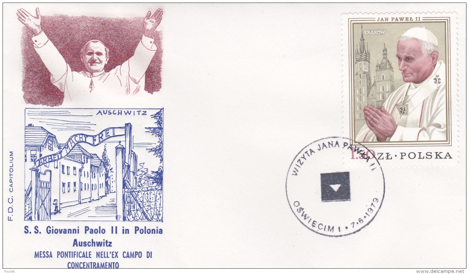 Pope John Paul II Cover Visiting Poland 1979 To Auschwitz (G87-7) - Popes