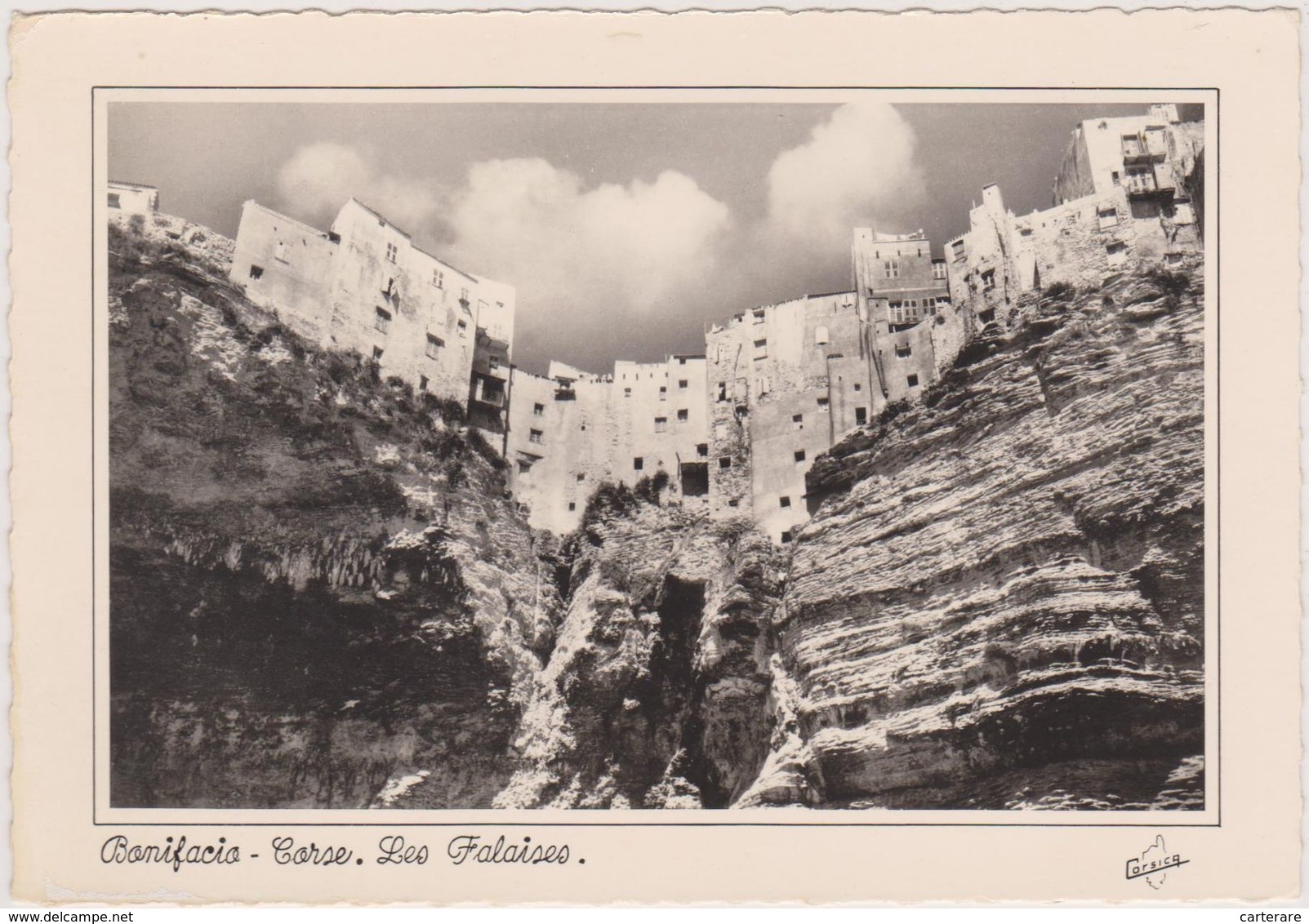 CORSE DU SUD,BONIFACIO,BUNIFAZIU,VUE DES FALAISES,MAISONS - Altri & Non Classificati