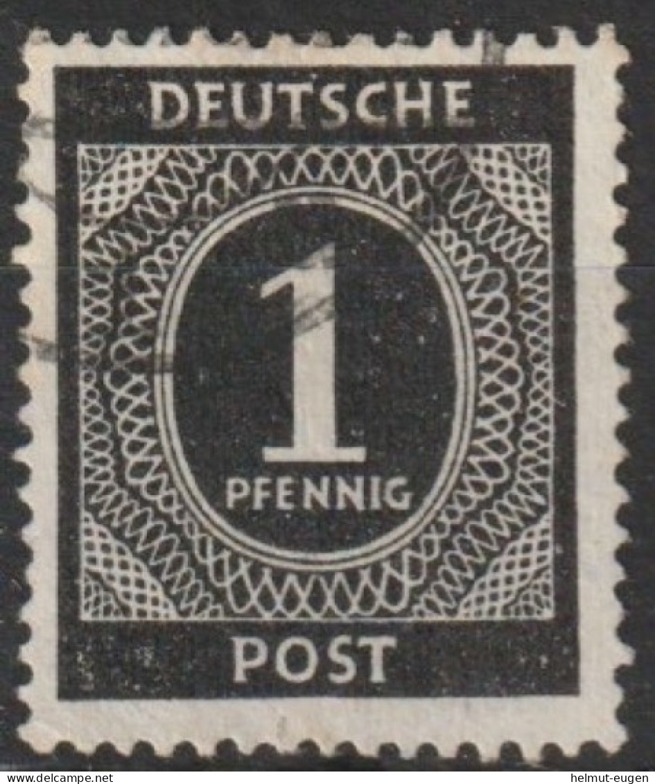 MiNr. 911 Deutschland Alliierte Besetzung Gemeinschaftsausgaben; 1946, Febr./Mai. Freimarken: I. Kontrollrats - Oblitérés