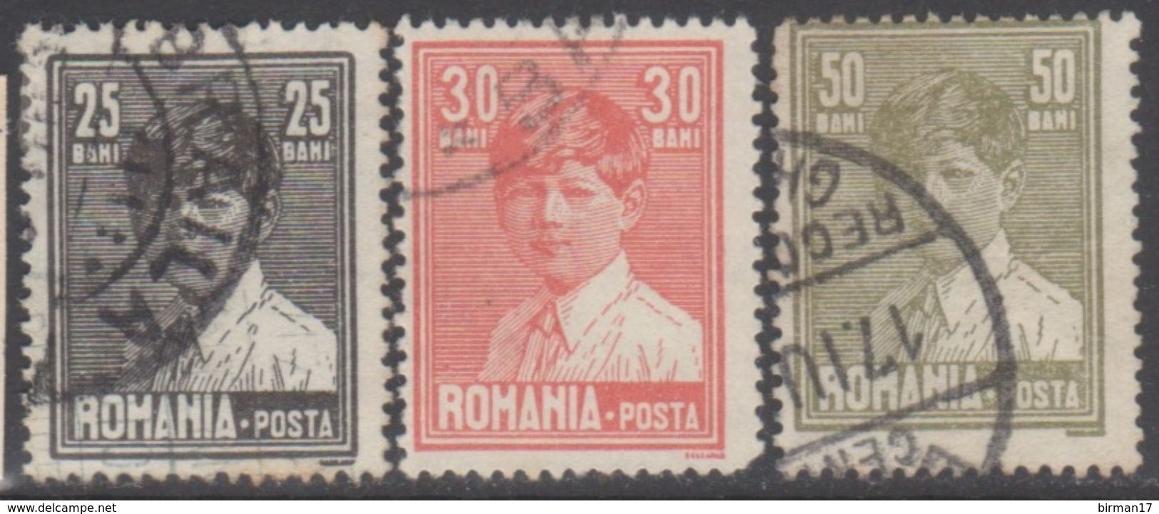 ROUMANIE 1928-29 3 TP Roi Michel 1er N° 336 336A 337 Y&T Oblitéré - Usati