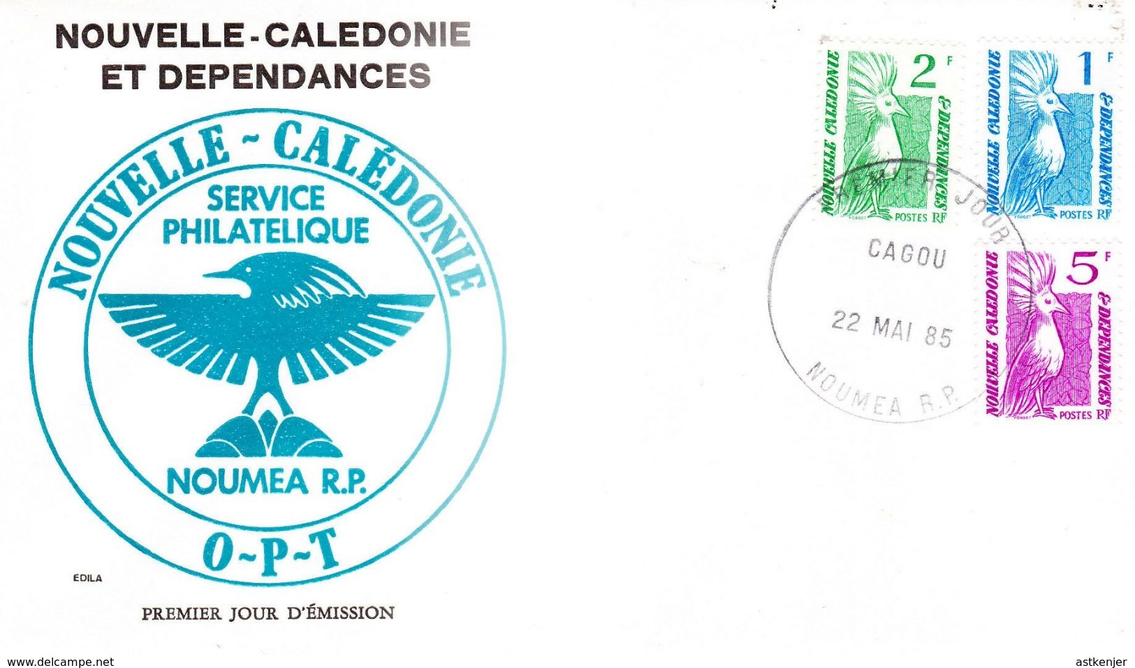 NOUVELLE CALEDONIE - FDC De 1985 N° 491, 492 Et 495 - Cartas & Documentos