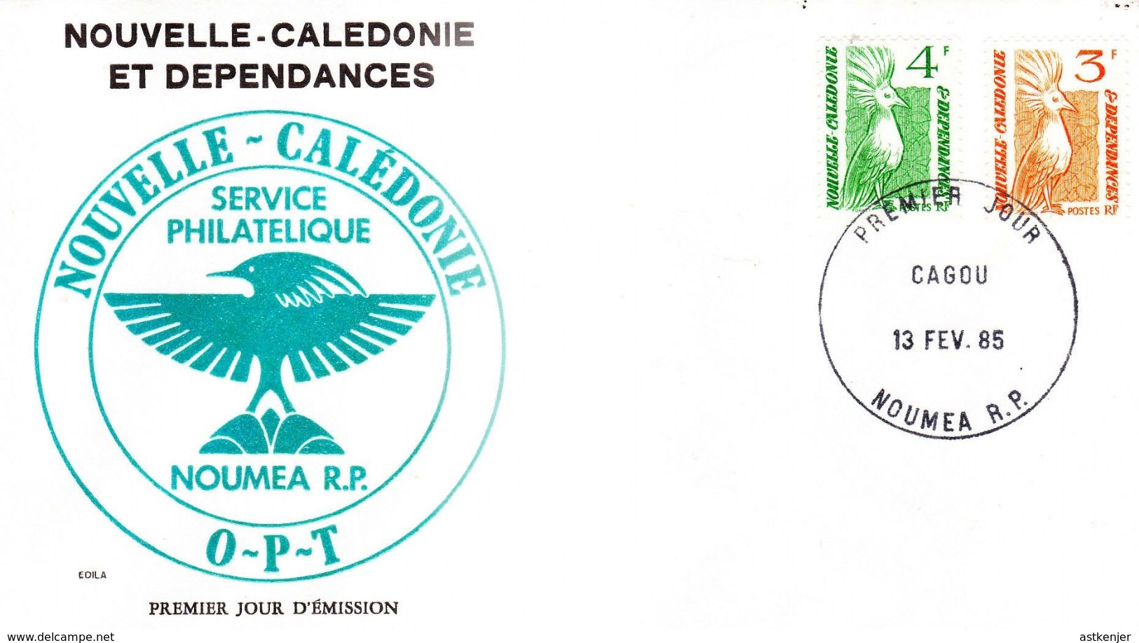 NOUVELLE CALEDONIE - FDC De 1985 N° 493 Et 494 - Brieven En Documenten