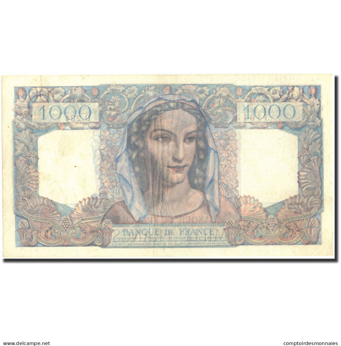 France, 1000 Francs, 1 000 F 1945-1950 ''Minerve Et Hercule'', 1946, 1946-03-07 - 1 000 F 1945-1950 ''Minerve Et Hercule''