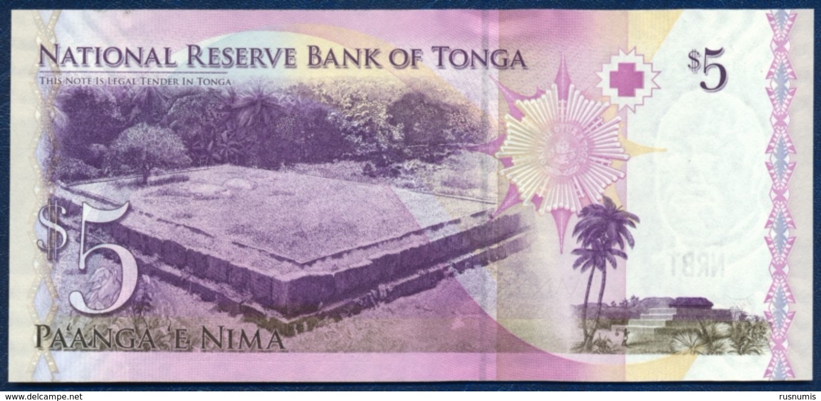 TONGA 5 PA'ANGA PAANGA P-39a 2009 UNC - Tonga