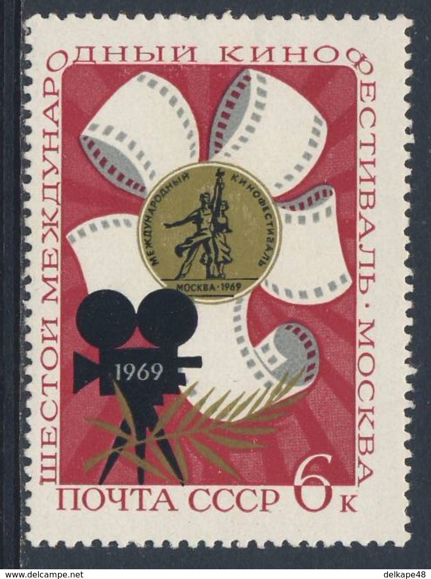 Soviet Unie CCCP Russia 1969 Mi 3629 YT 3493 * MH - 6th Int. Cinema Festival, Moscow / 6. Int. Filmfestspiele, Moskau - Film
