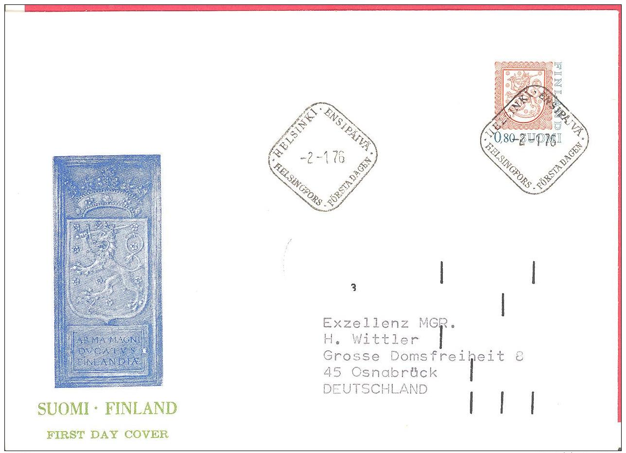 Soumi / Finland  Michel #  777    FDC   Exzellenz MGR. H. Wittler  Erzbischof - FDC