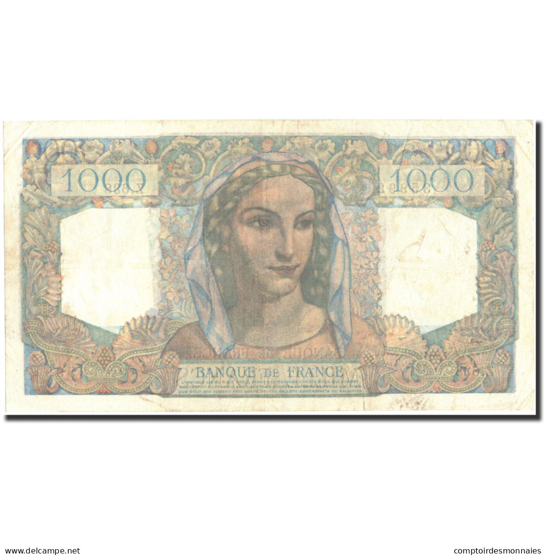 France, 1000 Francs, 1 000 F 1945-1950 ''Minerve Et Hercule'', 1950, 1950-03-02 - 1 000 F 1945-1950 ''Minerve Et Hercule''