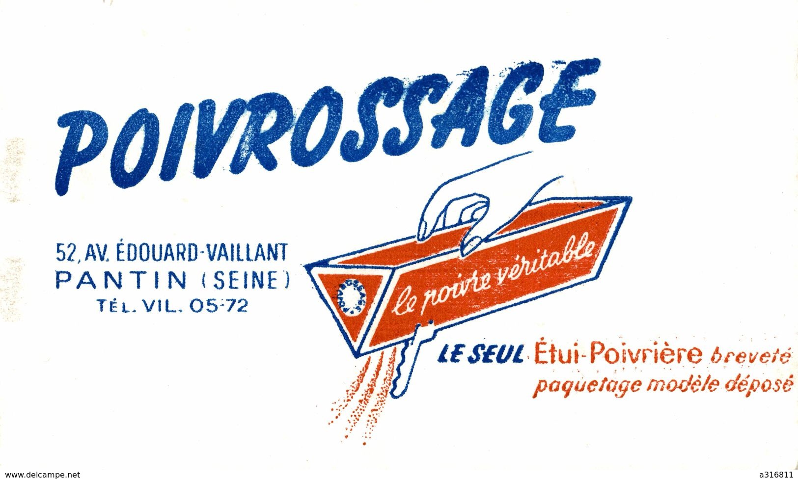 BUVARD   POIVROSSAGE  LE POIVRE VERITABLE - P