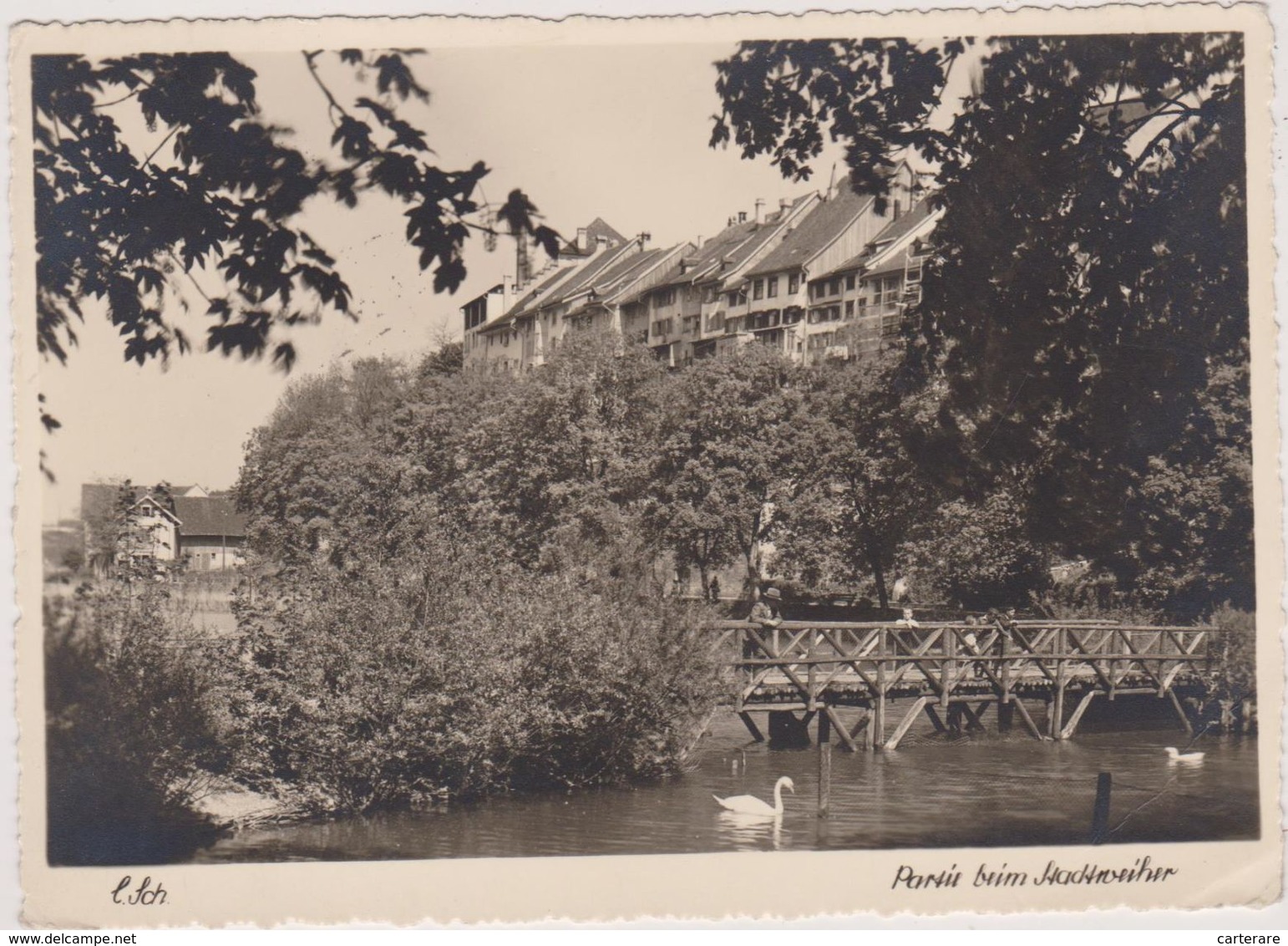 SUISSE,HELVETIA,SWISS,SCHWEIZ,SVIZZERA,SWITZERLAND ,SANKT GALLEN,ST GALLEN,WIL,EN 1940,PARTIE BEIM STADTWELHER - San Gallo