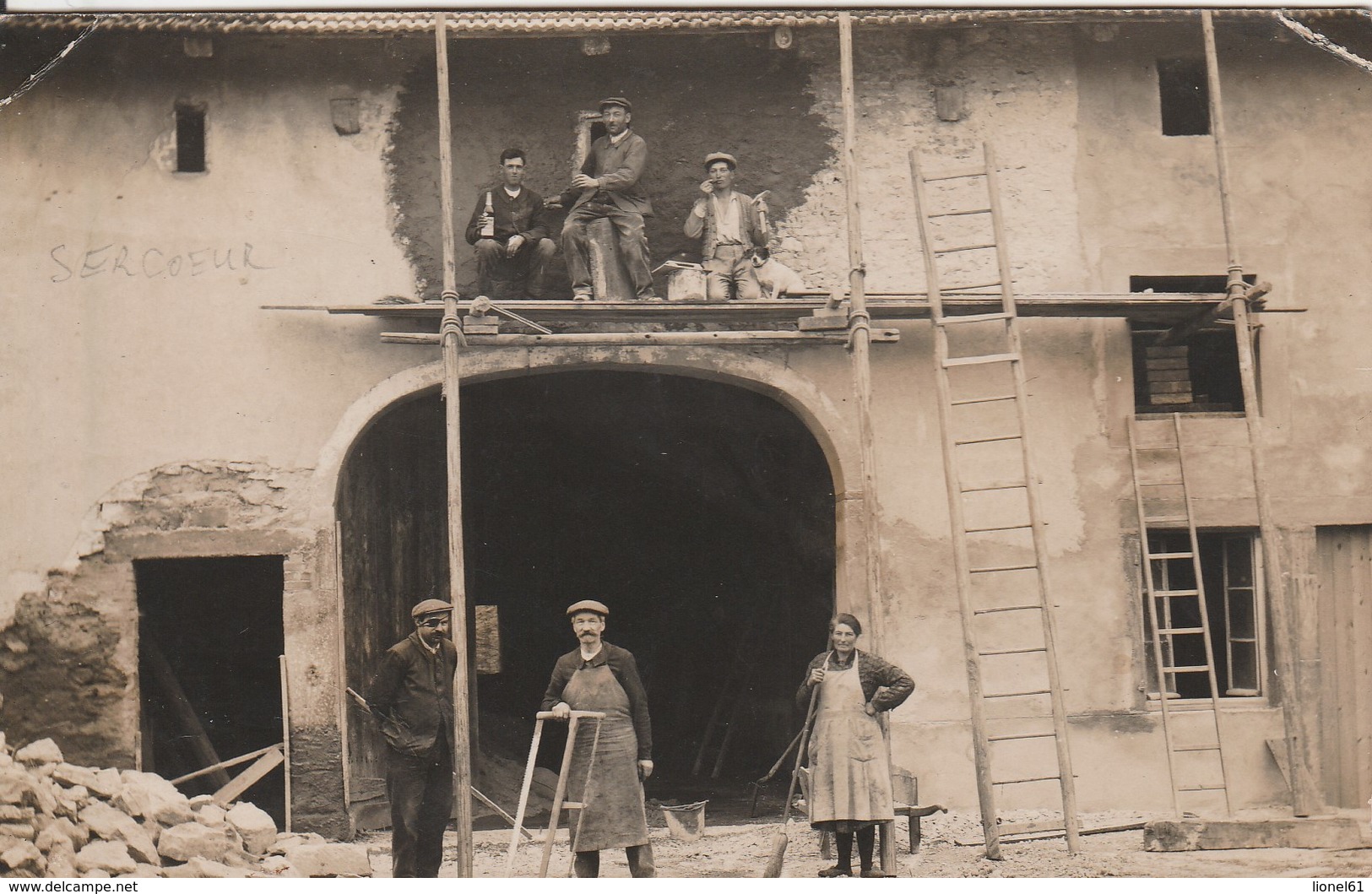 SERCOEUR : (88) RARE CARTE PHOTO Remise En état D Ela Maison WILLAUME 78 Rue Du Village à Sercoeur - Autres & Non Classés