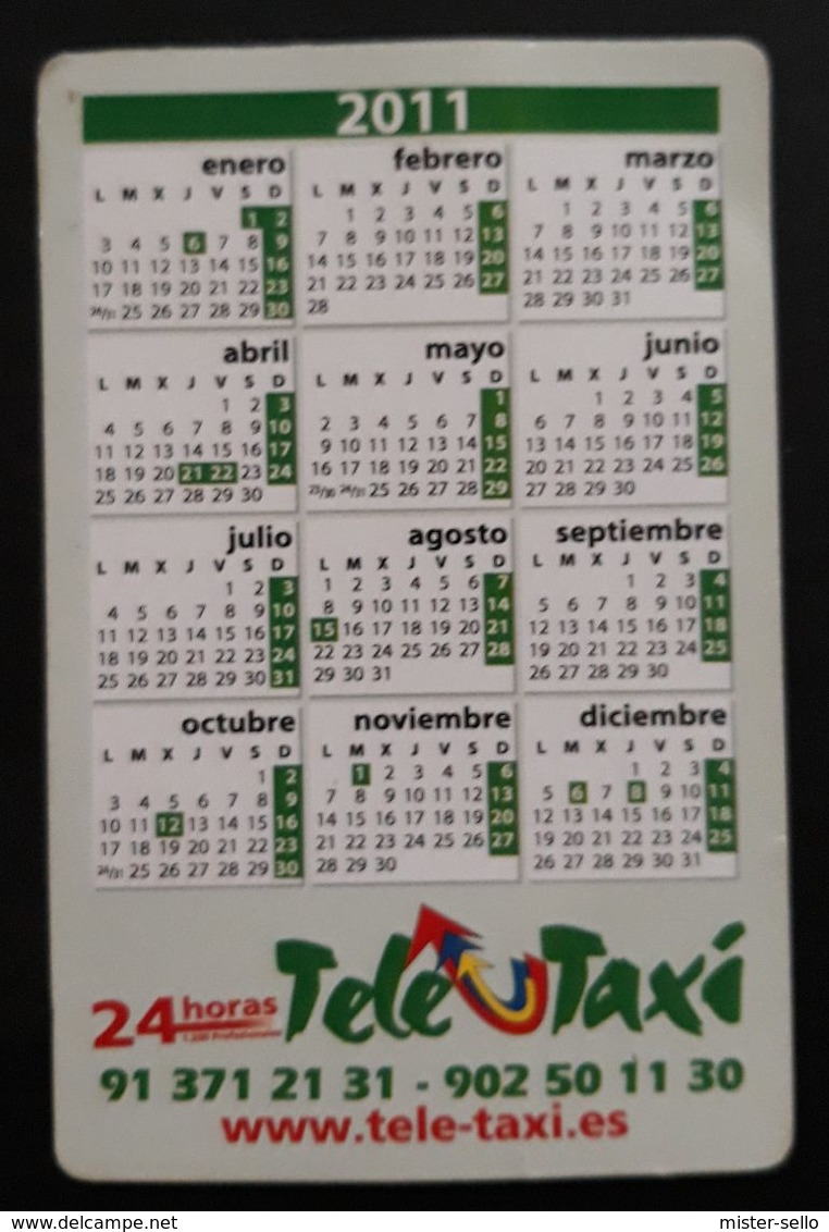 2011. CALENDARIO MOBILIAR - TELE TAXI. - Tamaño Pequeño : 2001-...