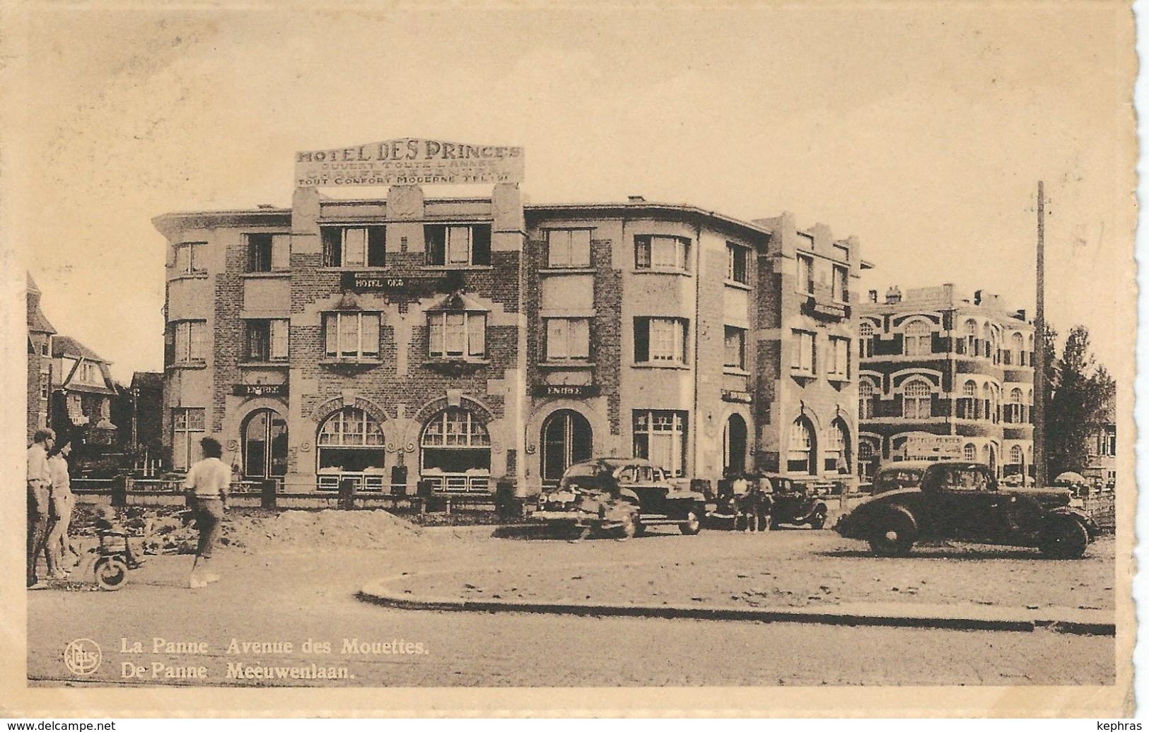 LA PANNE : Avenue Des Mouettes - DE PANNE : Meeuwenlaan - RARE VARIANTE - Cachet De La Poste 1950 - De Panne