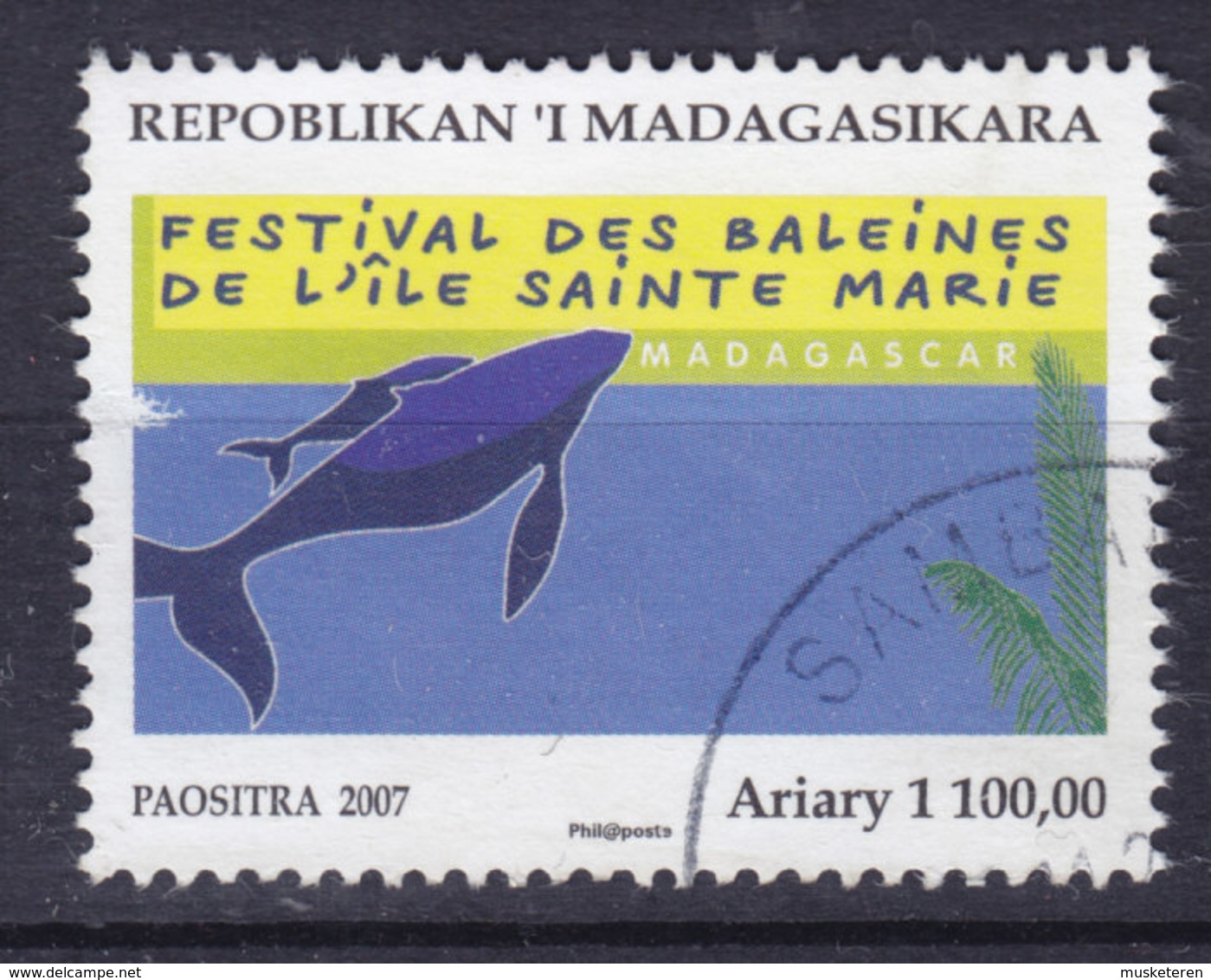 Madagascar 2007 Mi. 2649   1100 Fr Festival Des Baleines De L'Ile Sainte Marie Whale Bückelwalde - Madagaskar (1960-...)