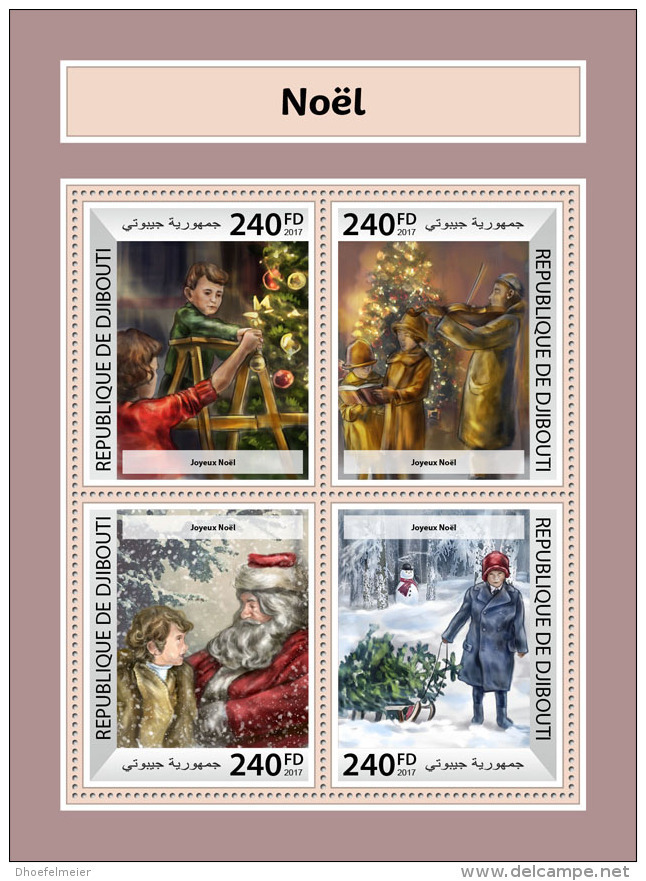 DJIBOUTI 2017 ** Merry Christmas Weihnachten Noel M/S - OFFICIAL ISSUE - DH1746 - Weihnachten