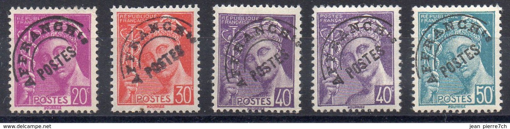 France Frankreich Vorausentwertung  Y&T Préo 78** - 82** - 1893-1947