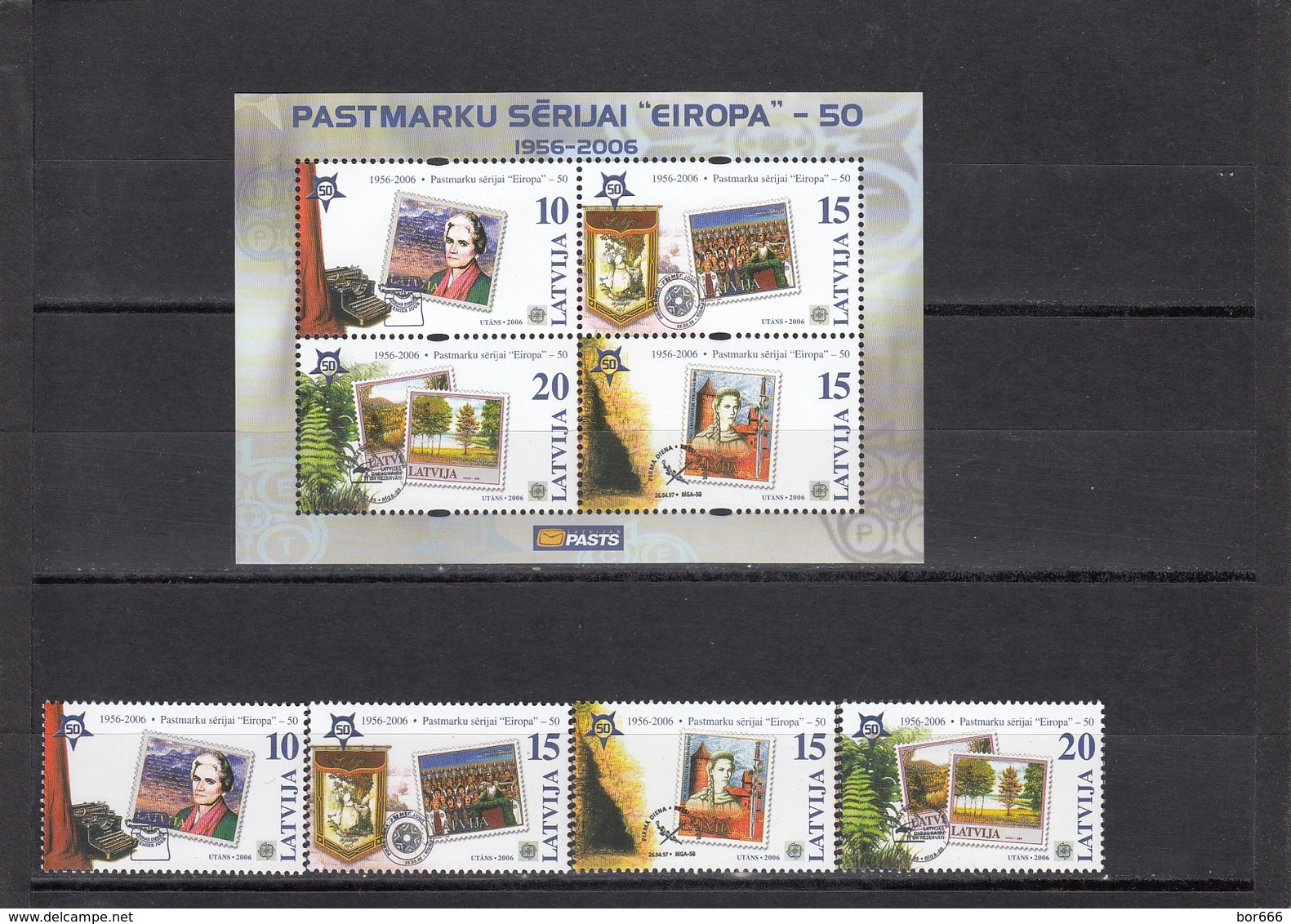 Latvia " EUROPA / STAMPS ON STAMP " 2006 MNH - Lettland