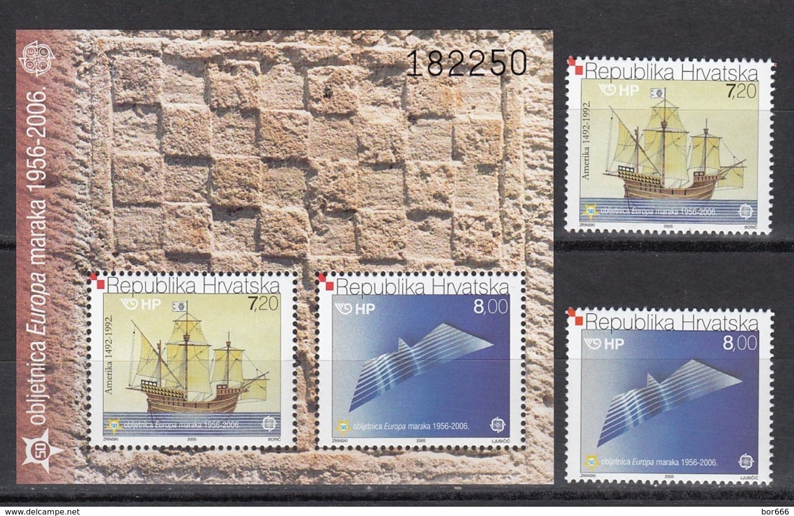 Croatia " EUROPA / SHIP / AIRPLANE " 2005 MNH - Croatia