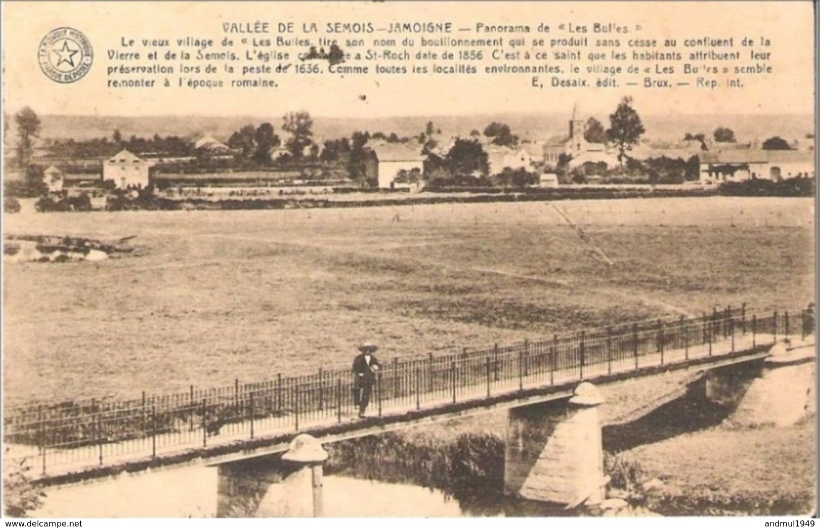 JAMOIGNE - Vallée De La Semois - Panorama De "Les Bulles" - Oblitération De 1925 - Chiny