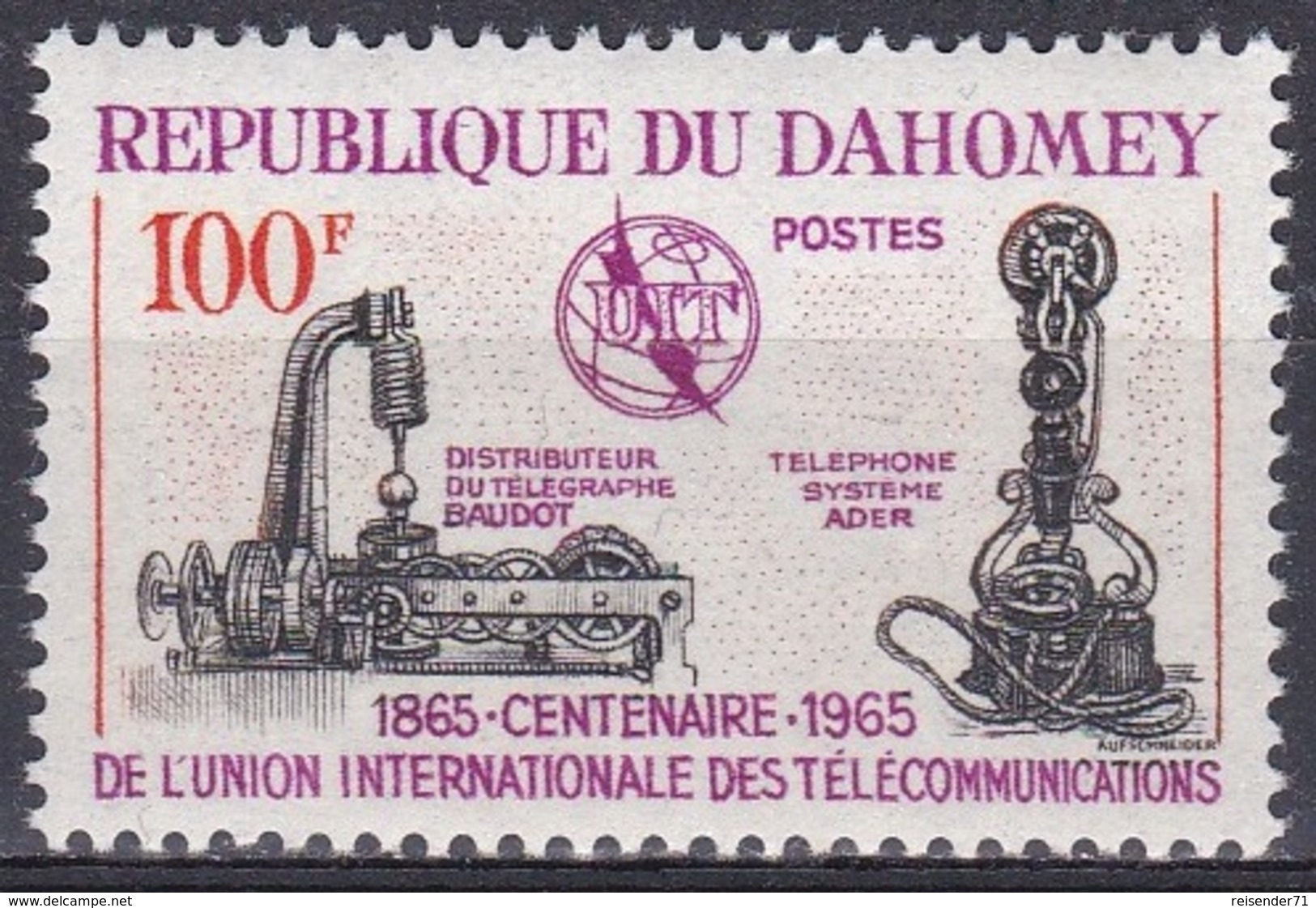 Dahomey Benin 1965 Kommunikation Communication Technik Organisationen Fernmeldeunion IUT ITU UNO, Mi. 251 ** - Benin – Dahomey (1960-...)