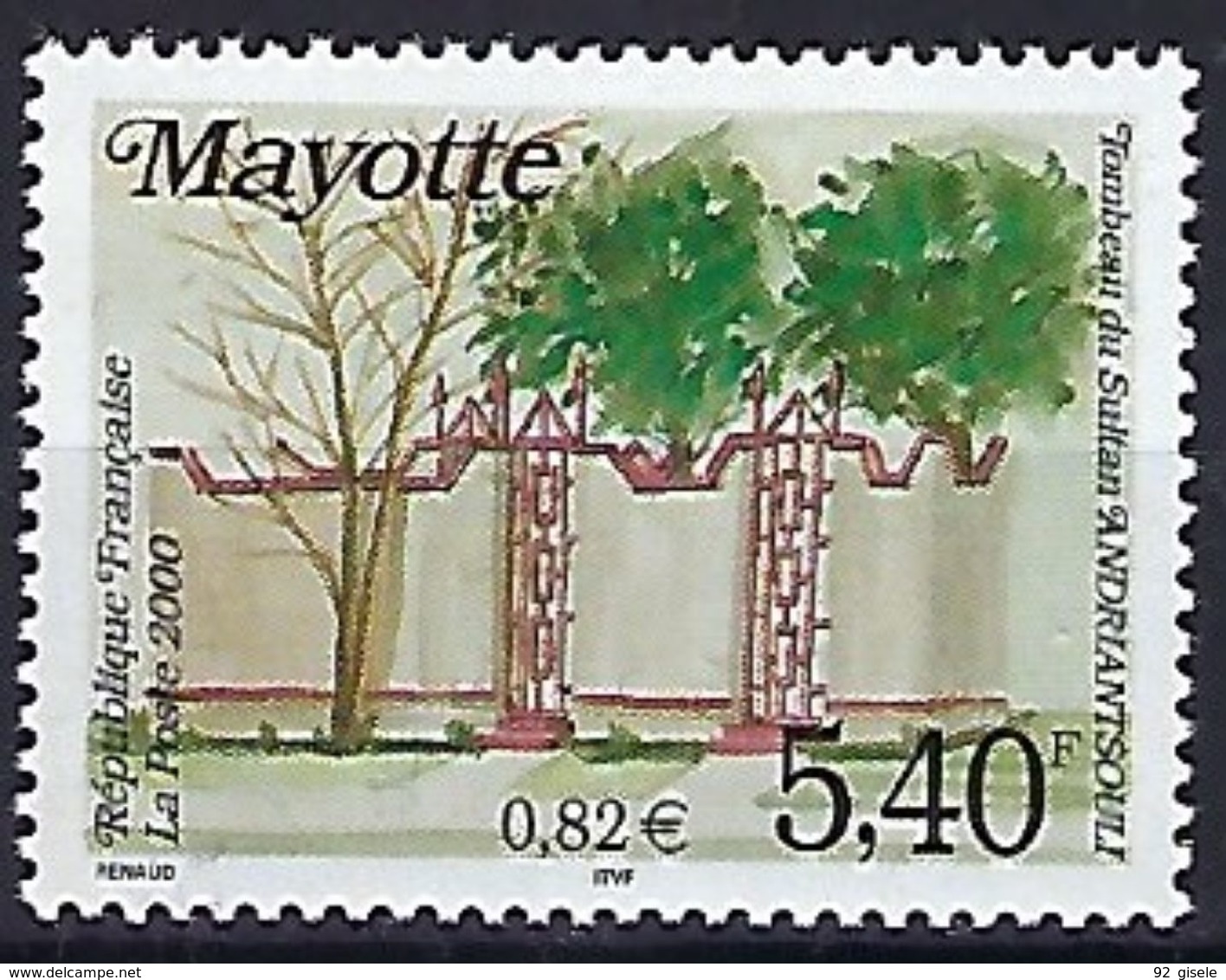 Mayotte YT 87 " Tombeau " 2000 Neuf** - Neufs