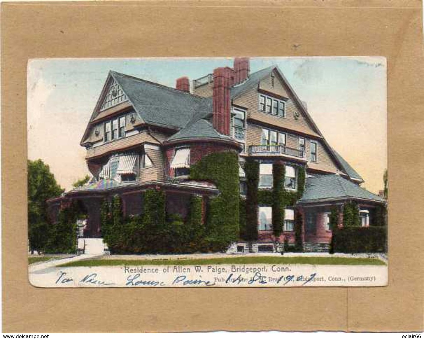 Bridgeport,--Residence OF ALLEN -W.PAIGE  CPA  1907 - Bridgeport