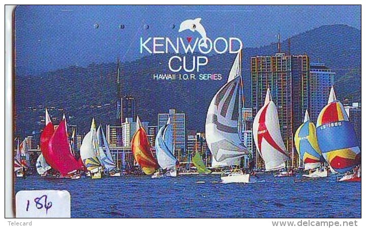 Télécarte HAWAII Sur JAPON - HAWAII Related (186)   Telefonkarte Phonecard Japan -  KENWOOD CUP - Paysages