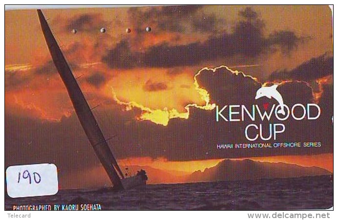 Télécarte HAWAII Sur JAPON - HAWAII Related (190)   Telefonkarte Phonecard Japan -  KENWOOD CUP - Paysages