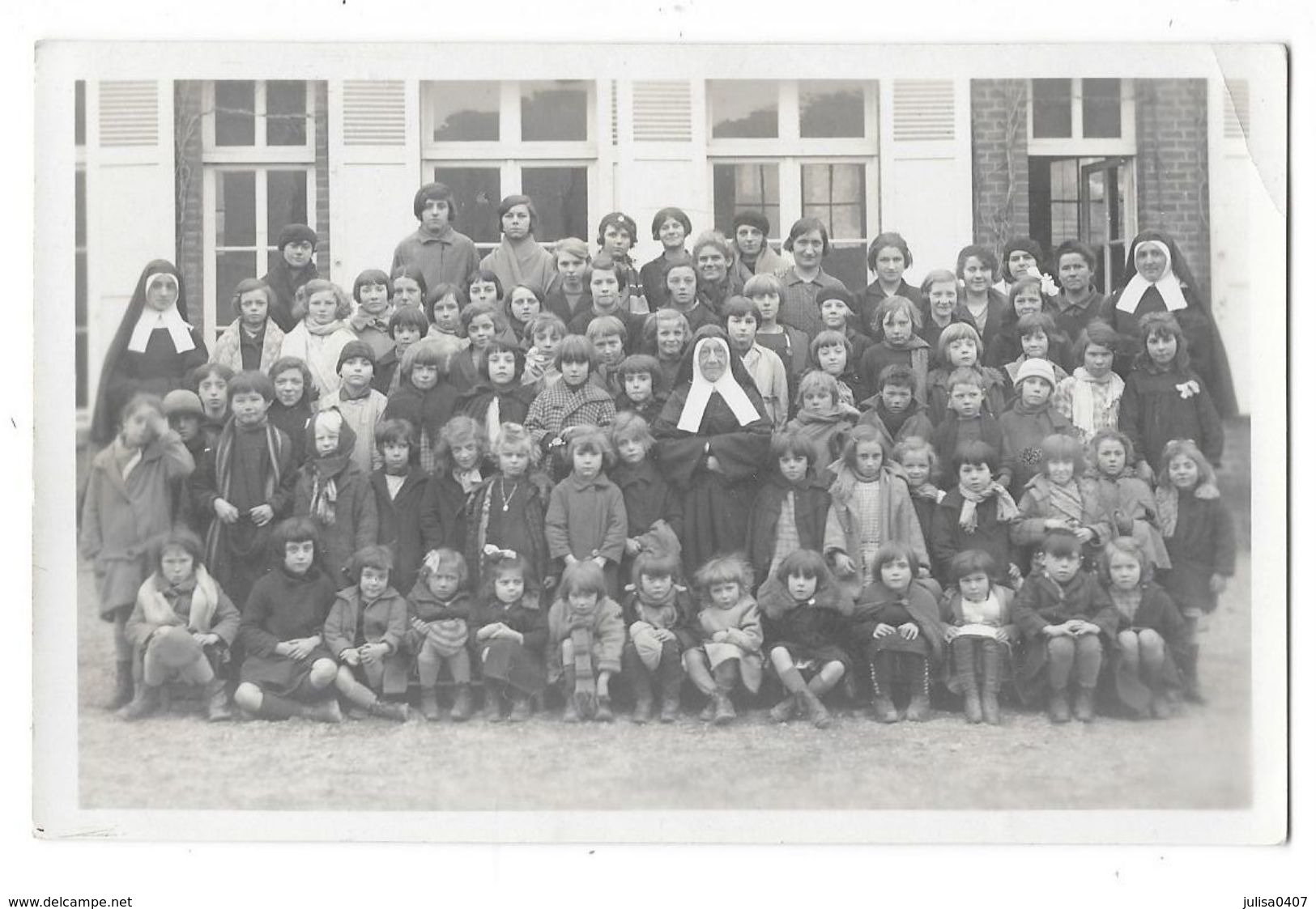 DEAUVILLE Ou TROUVILLE (14) Carte Photo Ecole Religieuse Groupe Belle Animation - Deauville