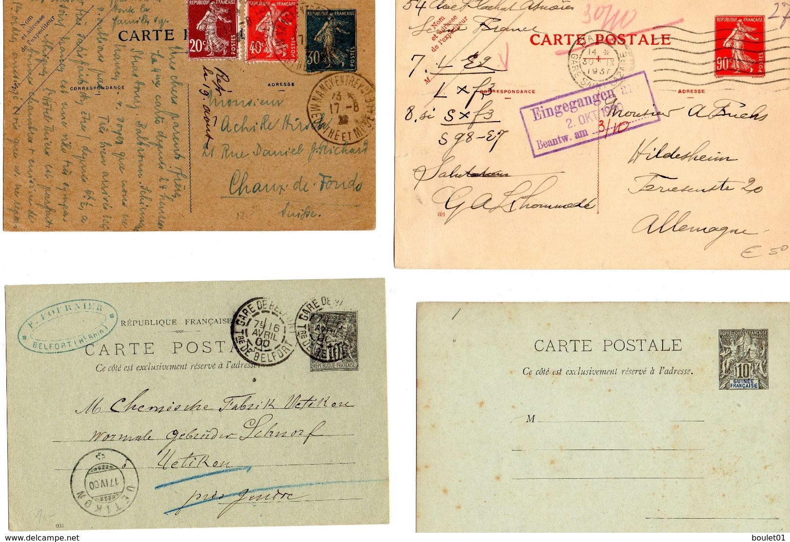 Lot De 12 Cartes  Postales Avec Entiers Postaux (voir Les 3 Scans) - Collezioni & Lotti: PAP & Biglietti