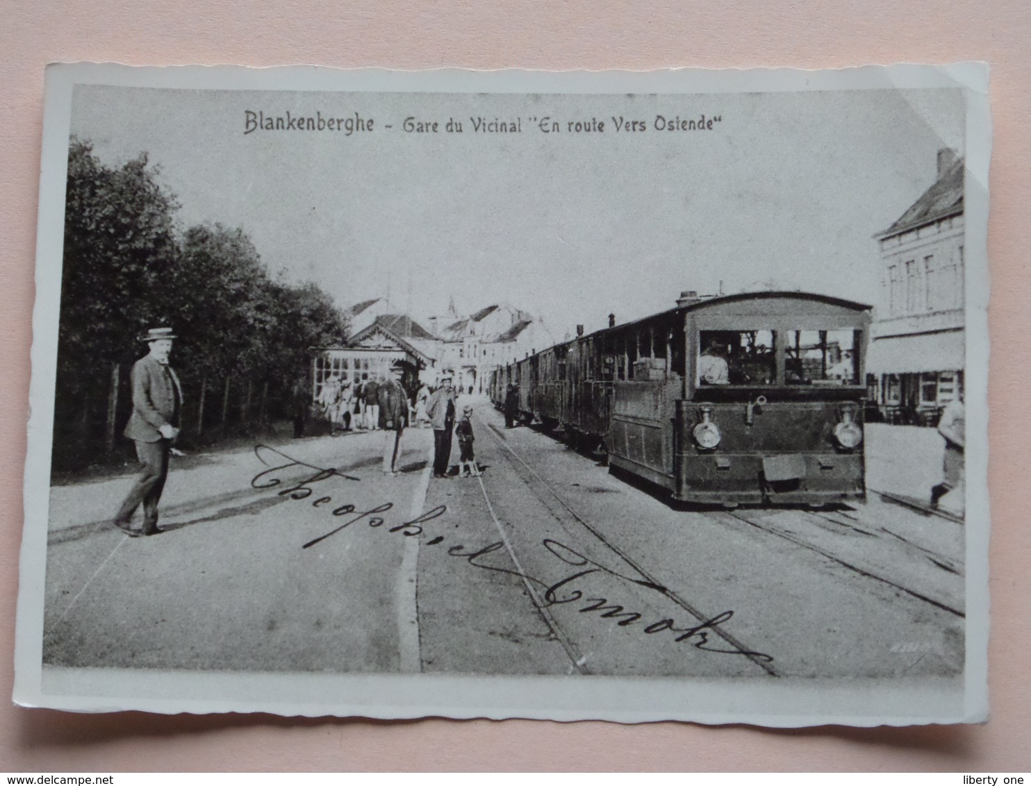 Foto Van PK / CP Met Tram Blankenberghe - Gare Du VICINAL " En Route Vers Ostende " ( 8,5 X 12,5 Cm./ Zie Foto's ) ! - Lieux