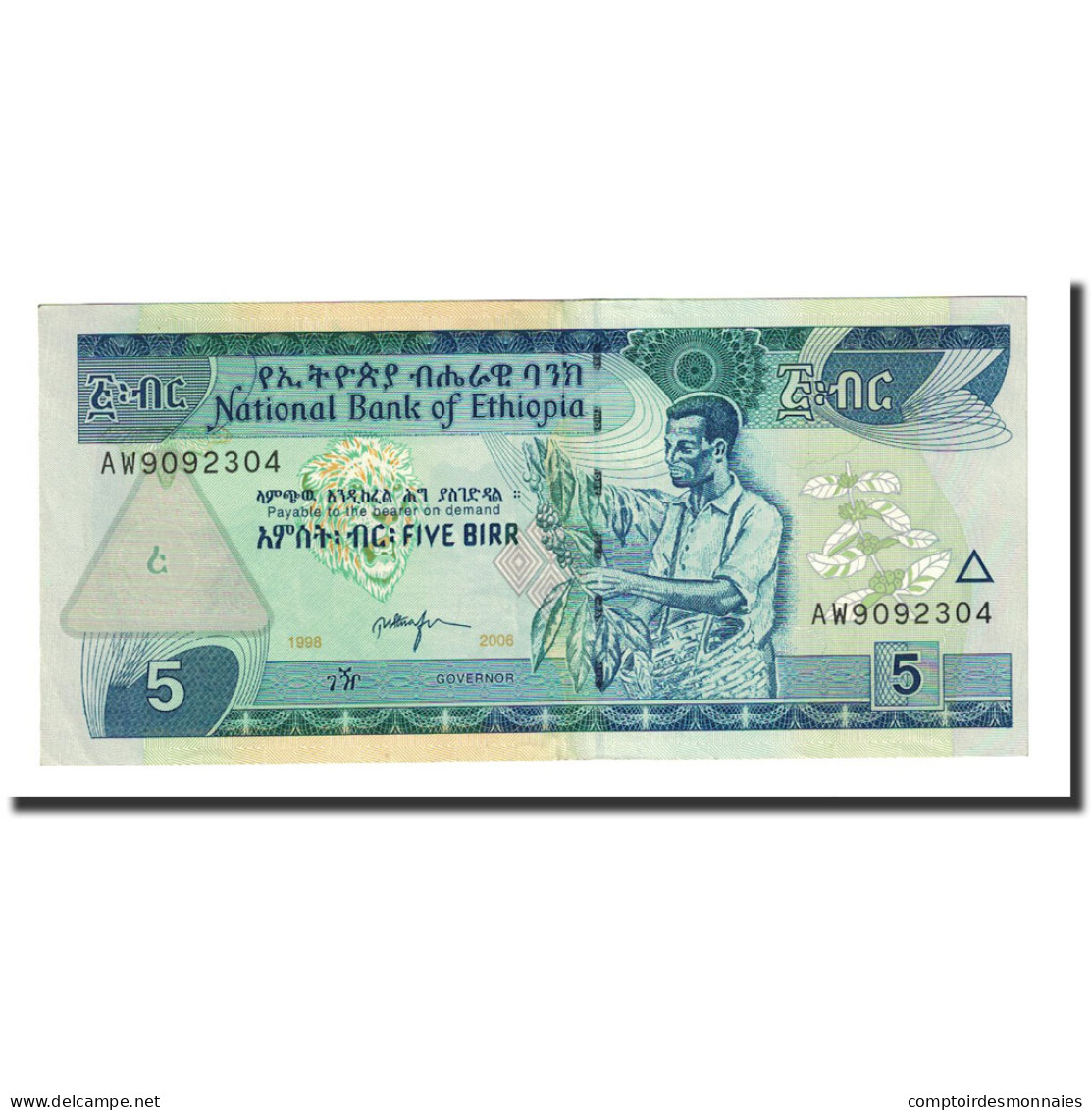 Billet, Éthiopie, 5 Birr, 2006, KM:47d, SPL+ - Ethiopie