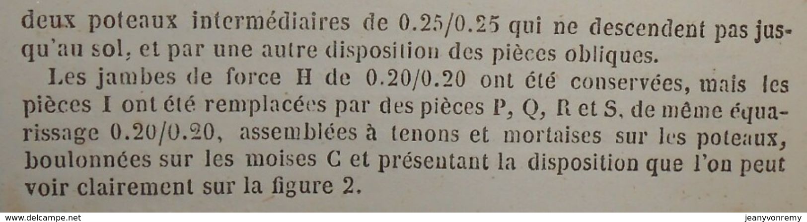 Plan De L'échafaudage De La Tour De Saint-Germain L'Auxerrois 1859. - Public Works