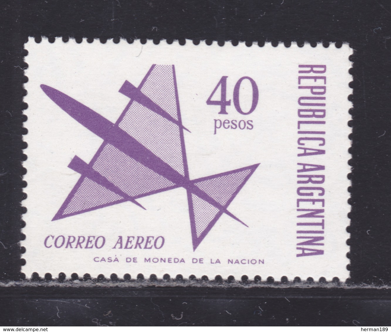 ARGENTINE AERIENS N°  126 ** MNH Neuf Sans Charnière, TB (D4751) Avion Stylisé - Poste Aérienne