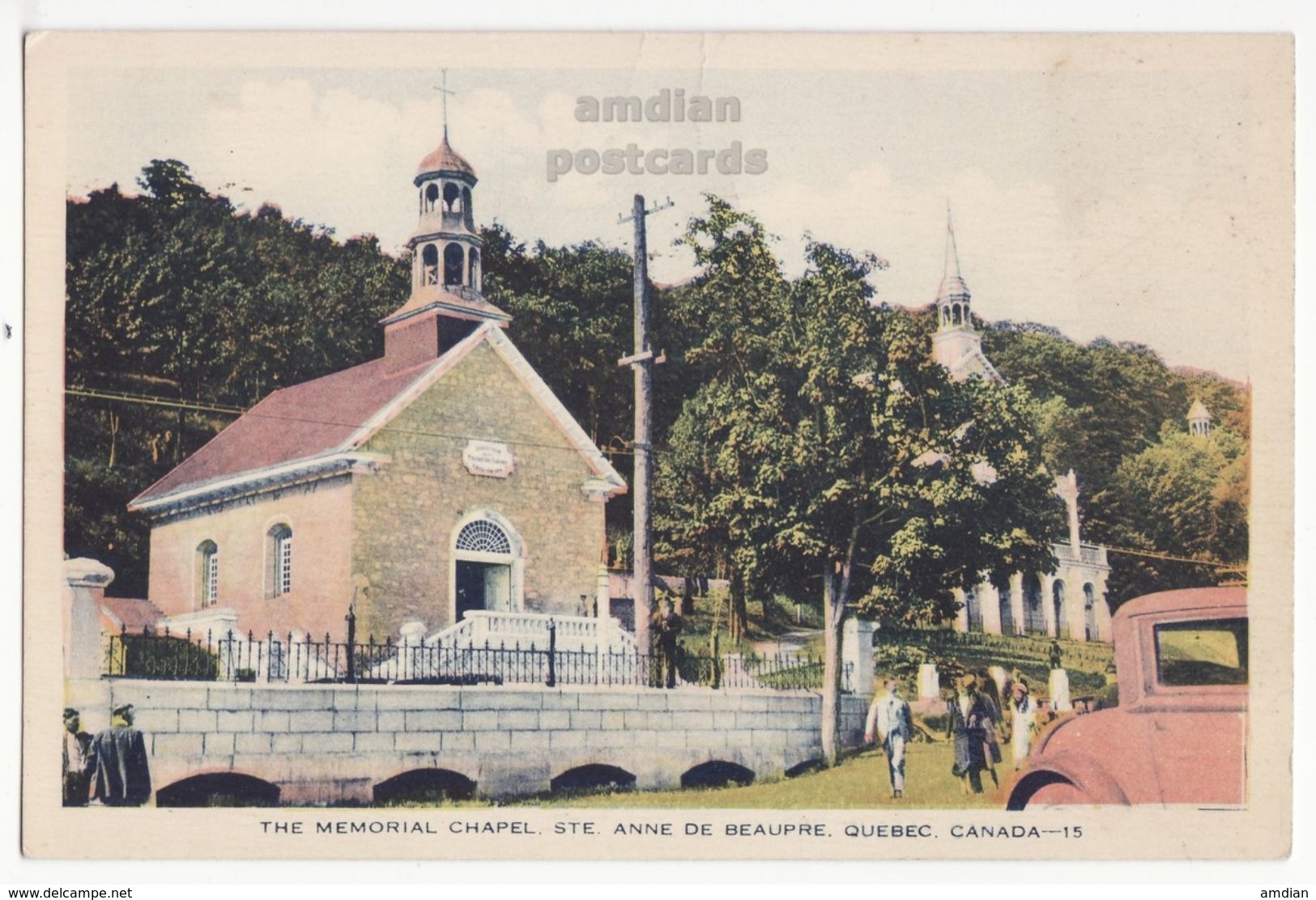 Canada, STE ANNE DE BEAUPRE Quebec MEMORIAL CHAPEL, C1930s Vintage Postcard PQ QC - Ste. Anne De Beaupré