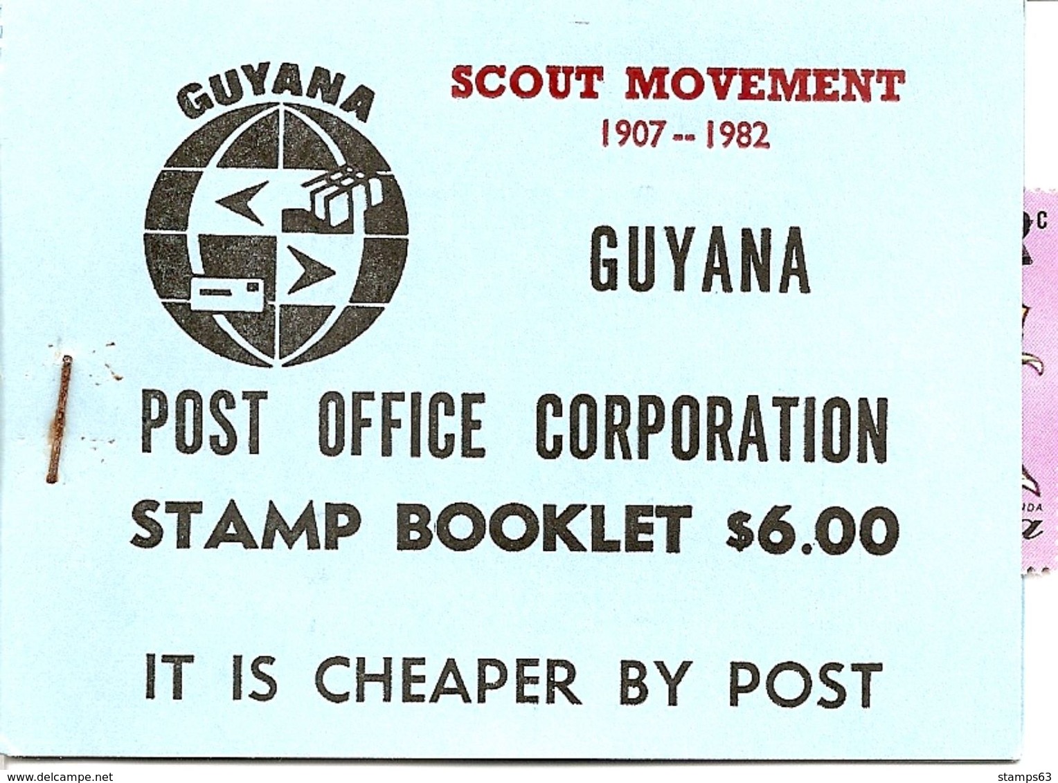 GUYANA, Booklet 21, 1982, Scouting, Overprint 1 On SB15 - Guiana (1966-...)