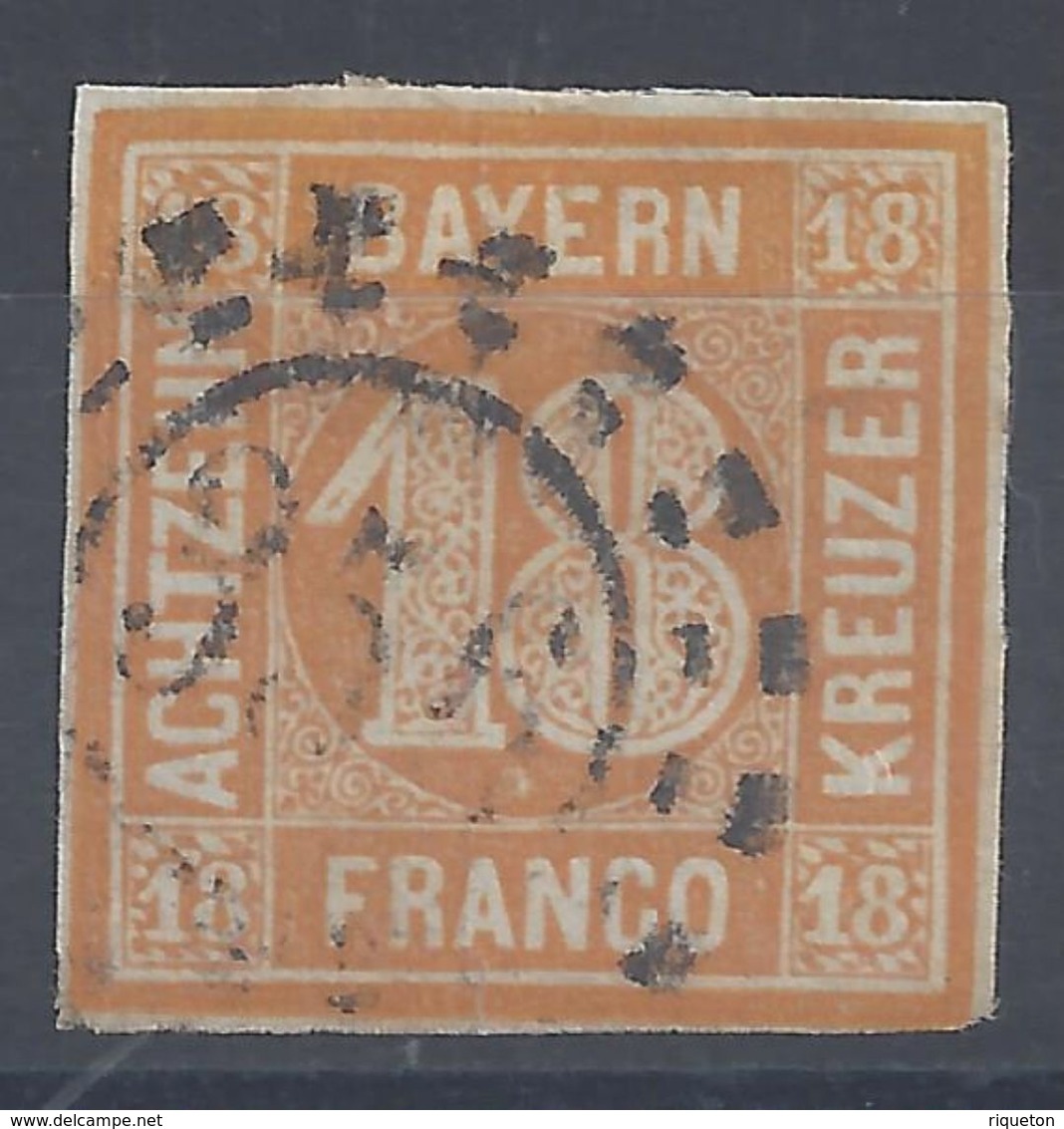 BAVIERE - 1849-50 - N° 8 - Oblitéré - B/TB - Cote 240 € - Autres & Non Classés