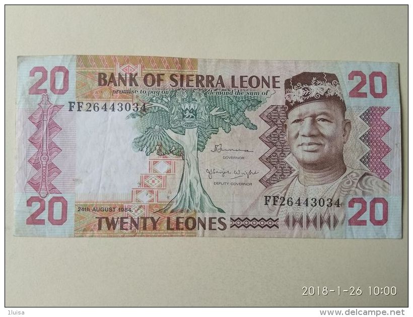 20 Leones 1984 - Sierra Leone
