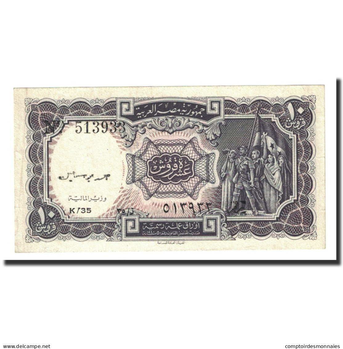 Billet, Égypte, 10 Piastres, L.1940, KM:183e, SPL - Egipto